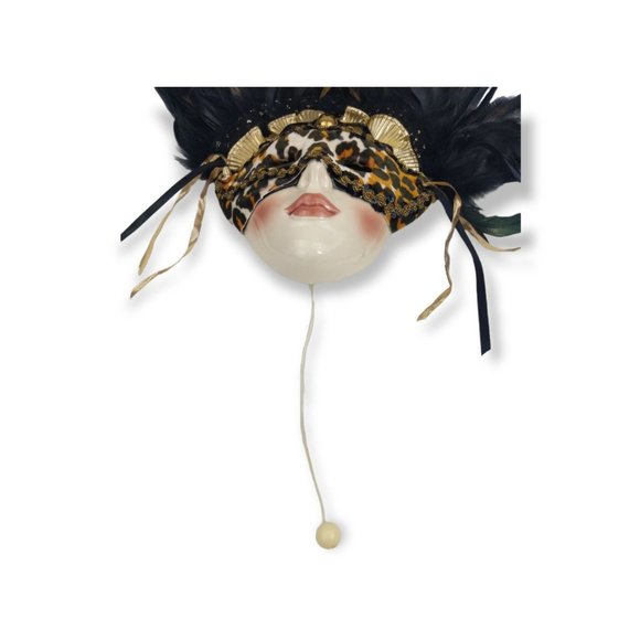 Venetian Mask Ceramic Music Box plays Born Free Wall Decor - Picture 3 of 8